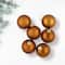 6ct. Bronze & Amber 2-Finish Glass Ball Ornaments
